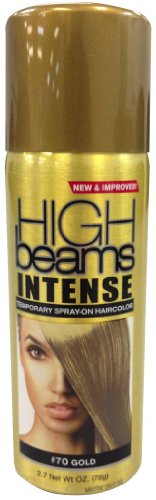 High Beams Intense Spray Temporal para Cabello - Oro 2.7 oz x2 miniatura 1