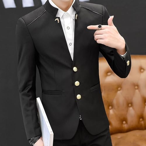 Men's Slim Fit Solid Color Blazers Business Casual Single Breasted Suit Jacket Formal Sport Coat4