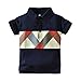 MAYOGO Blusa Bebe Niño Ropa Bebe Camisa Manga Corto Impresión Geométrica Polo para Bebe Niño Disfraz Verano Ropa de Bebe Clasica 0-4 Años