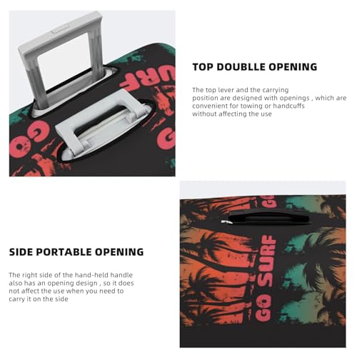 Go Surfer For Travel Luggage Cover Suitcase Protector Fits 18-32 Inch Travel Luggage Protector Elastic Luggage Anti-Scratch Suitcase Cover3