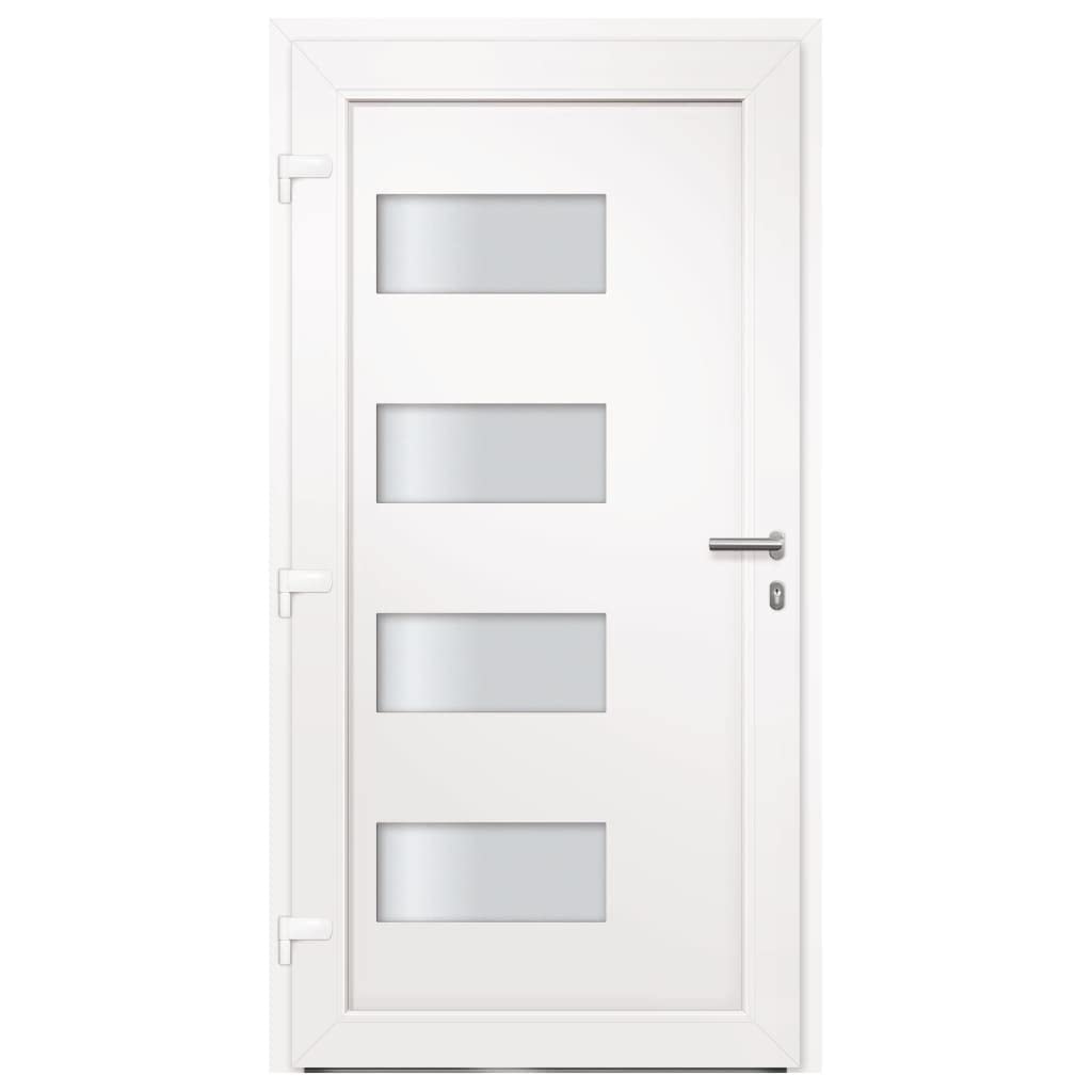 Drzwi wejściowe aluminium PCW antracyt 110 x 210 cm