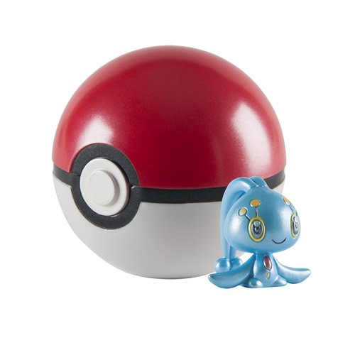 TOMY Pokemon 20th Anniversary Clip n Carry Pokeball Manaphy with Poke Ball Figure Set [20th Anniversary]