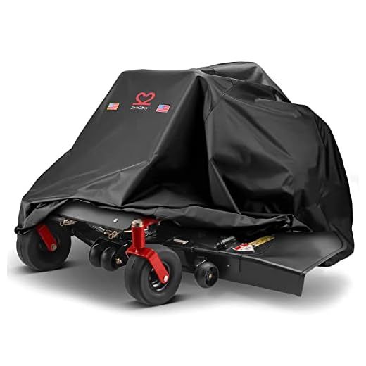 Zero-Turn Lawn Mower Cover, Riding Lawn Mower Covers Waterproof Heavy Duty 600D Oxford Zero-Turn Cover for Cub Cadet Bad Boy Toro John Deere Craftsman Gravely Universal Tractor Cover Up to 60" Decks