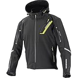 [KOMINE] バイク用 ジャケット プロテクトソフトシェルウィンターパーカ-イフ JK-579 1066 秋冬春向け 防寒 CE規格レベル2 CE規格 ストレッチ素材 防風 プロテクター 07-579 Black 5XLB