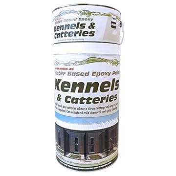ASK Coatings Cattery and Kennel Floor Paint, waterproof epoxy paint (5L, Clear)
