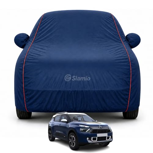 Image of Car Cover for Citroen C5 Aircross | 100% Waterproof Heavy-Duty 3-Layer Car Body Cover | All-Weather Rain, UV, Sun & Dust Protection | Custom Fit | Mirror & Antenna Pockets | Navy Blue