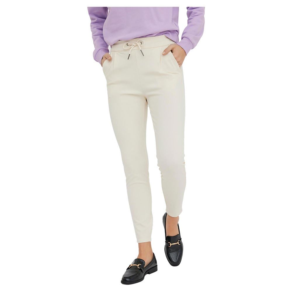 Vero Moda Women's Creme Vmeva Mr Loose String Ga Noos Pants, Uk Large
