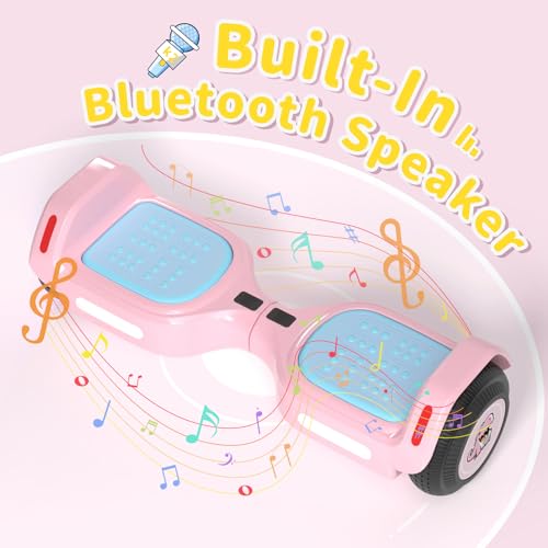 Image of SIMATE 6.5 inch Bluetooth Scooter, LED Lights & APP & Music Speaker, Long Battery Life, Gifts for Kids & Adults & Girls & Boys, for All Ages