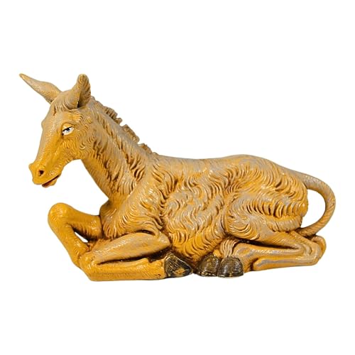 7.5 Inch Scale Fontanini Seated Donkey 52833