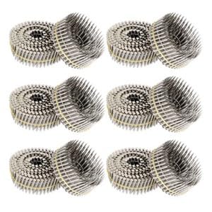 #US 3600Pcs Stainless Steel Siding Nails 15 Degree Wire Coil 1-1/2" .09" Ring Shank