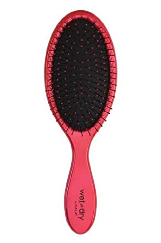 Cala Wet-N-Dry Detangling Hair Brush (Metalic Red)