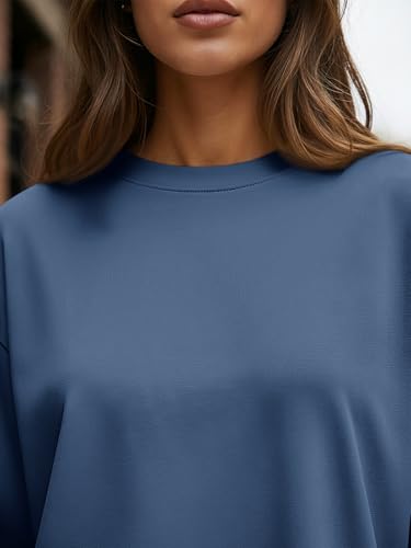 Image of Trendy Queen Womens Oversized Long Sleeve Shirts Fall Tops 2026 Basic Tees