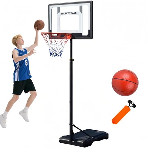 Basketballkorb Outdoor mit Basketball und Luftpumpe, 150-250cm Einstellbare...