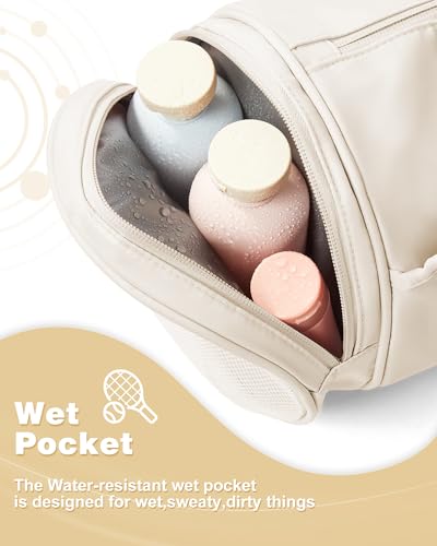 Image of Small Gym Bag for Women, Waterproof Mini Duffle Bag Womens Spotrs Workout Bags Small Travel Duffel Bag with Wet Pocket Carry on Weekender Bags for Dance Swimming,Gym,Yoga,Fitness White