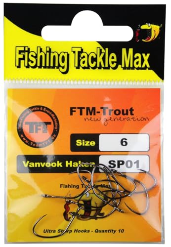 FTM Spoonhaken ohne Widerhaken - 10 Forellenhaken für Blinker, Größe:6 FTM Spoonhaken ohne Widerhaken - 10 Forellenhaken für Blinker, Größe:6