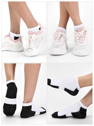 Image of Foaincore 60 Pairs Ankle Socks Bulk for Men Women, Low Cut Breathable Cushioned Athletic Running No Show Socks Multipack