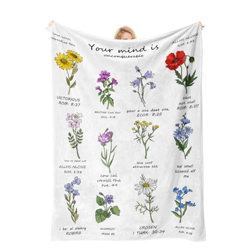 Image of Christian /Inspirational /Religious /Spiritual /Birthday Gifts for Women /Adults, First Holy Communion Gifts for Girls, Soft Throw Blankets for Women 40 inchx 50 inch