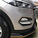 Frontspoiler 3 Stücke Auto Vorderen Stoßfänger Lip Spoiler Splitter Körper Kit Diffusor Klappe Sport Außenteile Für Hyundai Für Tucson(Schwarz)