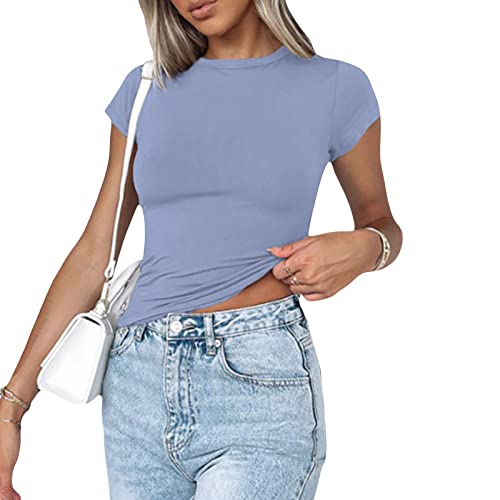 Dupes-Y2k-Short-Sleeve-Crop-Top-Women-Slim-Fit-Sexy-Basic-Solid-Skinny-T-Shirts-Crewneck-Cropped-Fitted-Tight-Tees