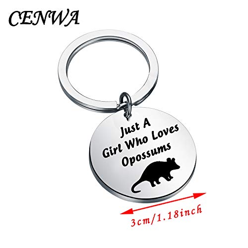 CENWA Opossum Lovers Gifts Opossum Fans Gift Just A Who Loves Opossums Keychain2