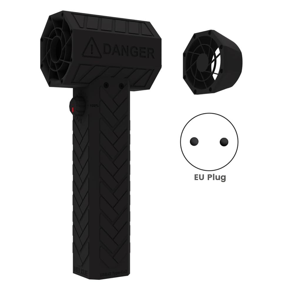 TYREE Turbo Jet Fan XL 64 Canaux Violent Fan 140000RPM 1500g Poussée Réglage Continu de la Vitesse Sèche-Voiture Prise UE