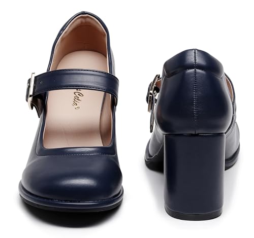 Image of VenusCelia Women's Mary Jane Pump Heeled Shoe