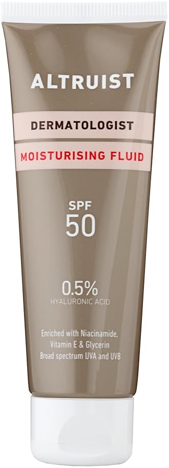 Daily Lightweight Moisturiser SPF 50, Broad Spectrum UVA/UVB Protection, Anti-Ageing Formula, Hyaluronic Acid, Niacinamide & Vitamin E, Hydrating, Non-Greasy, 50 ml