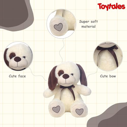 Image of TOYTALES Charlie Dog Plush Toy Super Soft Huggable Stuffed Animal for Kids | Cute Puppy Dog Soft Toy for Girls & Boys | Birthday Gift for Toddlers 45cm (Dark Brown)