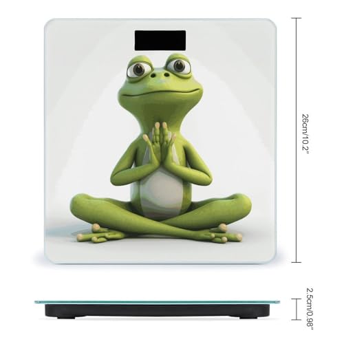 Báscula Digital Funny Frog Doing Yoga de Vidrio Templado miniatura 2