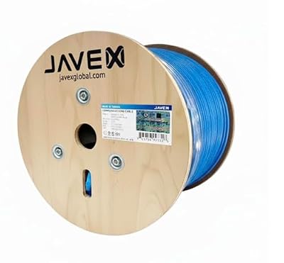 JAVEX CAT 6A Ethernet Cable 500ft Shielded FTP [UL Listed] CMR Riser, for PoE++, 23AWG Solid Bare Copper, 750MHz, Shielded Cat6a Cable, Black