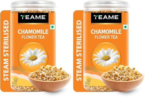 Image of TE-A-ME - Chamomile Tea - 100g (100+ Cups) | Helps in SLEEP & RELAXATION | Herbal - Caffeine Free | Flower Based - Non-Bitter | Chamomile Tea for Sleep (Pack of 2)