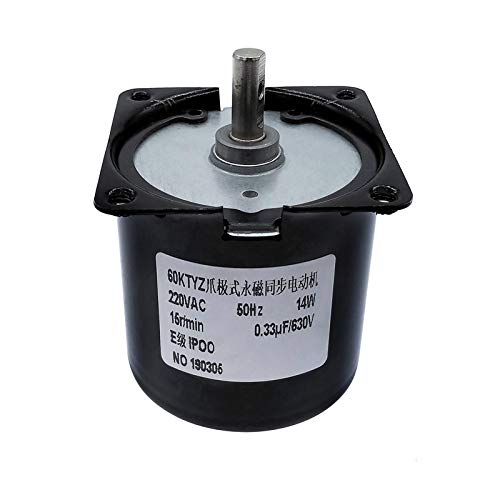 Motor síncrono de imán Permanente 60KTYZ Motores reductores de Velocidad AC220V 14W inversión Positiva y Negativa controlable(10rpm)