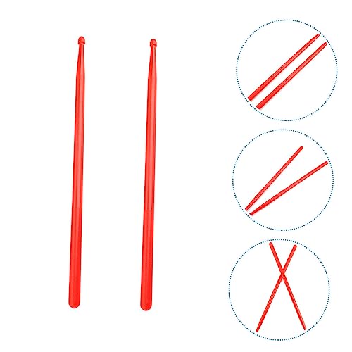 1 par de baquetas para batería de nailon con agarre antideslizante, para instrumentos de percusión, principiantes y profesionales, para jazz y baterías etéreas miniatura 6