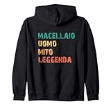 macellaio uomo mito leggenda divertente retrò macellatore felpa con cappuccio