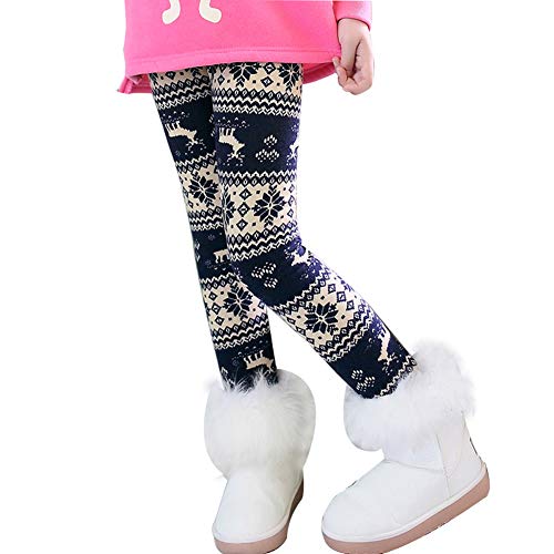 Lazzon Niña Invierno Leggings Mallas Pantalones Largos Grueso Cálido Forrado Caliente Jeggings