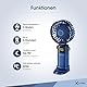 Xlayer Ventilator klappbarer Handventilator mit Smartphone Halterung 1.200 mAh (Blau)