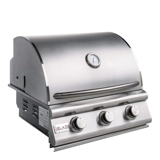 Blaze Outdoor Kitchen Grill | 25- inch Built-in Propane Gas Grill | 3 Burner Barbecue | Premium BBQ | Commercial Grade Grilling Experience | Best in Class Warranty | Prelude LBM BLZ-3LBM-LP