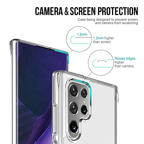Image of Back Cover Bumper Exclusive Silicon Soft Transparent Case Anti Dust Shockproof Slim Back Cover for Samsung Galaxy S22 Ultra (Transparent)