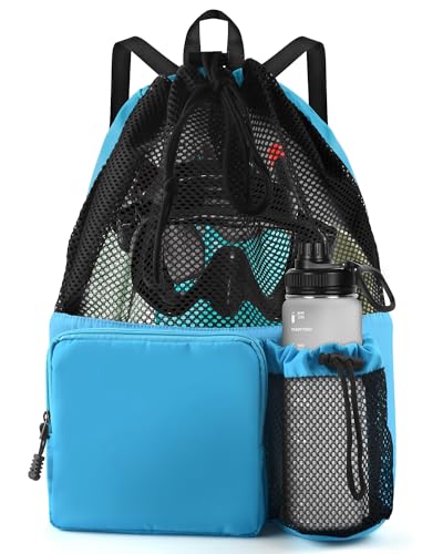 BRUTOU bolsa de natación, mochila de malla con cordón, mochila de playa, deporte ajustable, bolsa de gimnasio, resistente al agua, para hombre