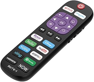 Replacement Remote Control for All Roku TV Brands [Hisense/TCL/Sharp/Insignia/ONN/Sanyo/LG/Hitachi/Element/Westinghouse] w/ 12 Shortcut Keys [NOT for Roku Stick]