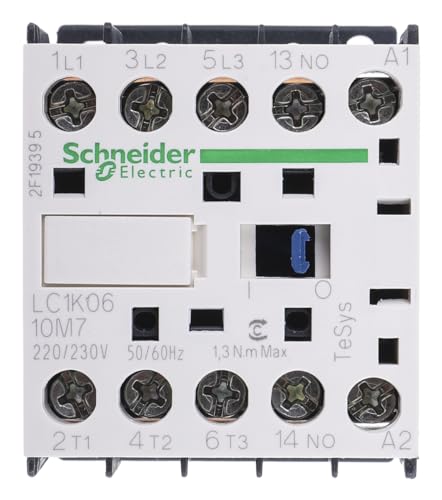 Minicontacteur tripolaire 6A résout les pannes de commande en 220V 50/60Hz