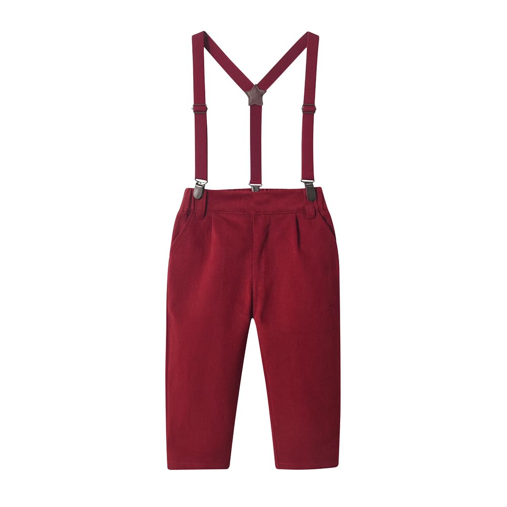 Traje de Bautizo para bebés, Conjuntos de Ropa de Caballero, Traje de Boda con Corbata de Manga Larga para niños pequeños para Primavera y otoño