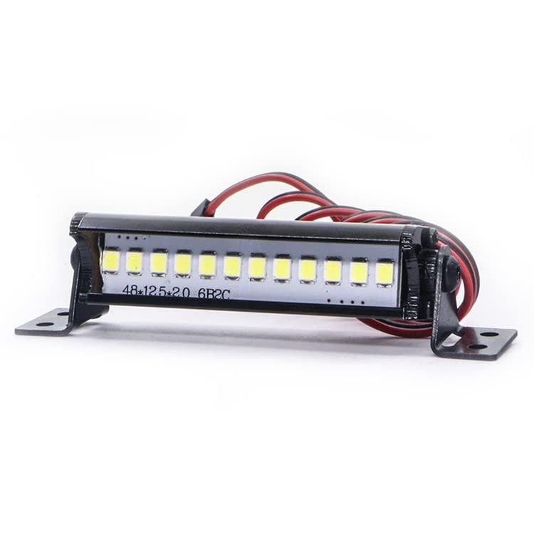 Barra de luz LED RC de 50mm para techo de coche radio control compatible con SCX10