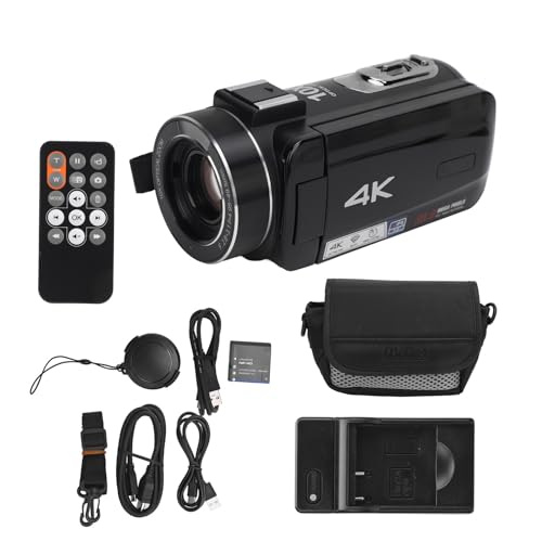 Caméscope 4K Ultra HD Pilipane zoom optique 10x création contenu vlogging ABS