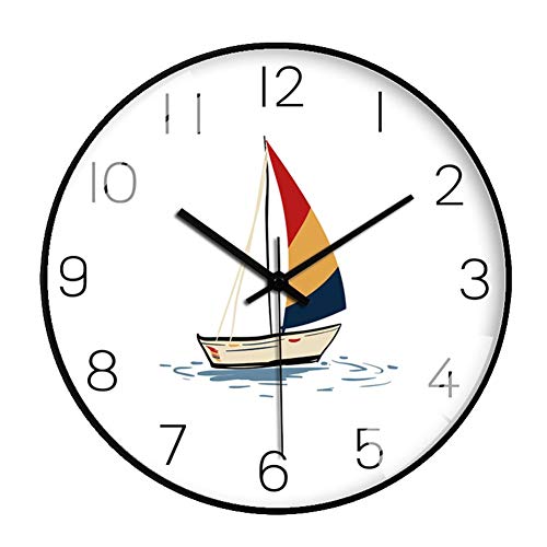 ZFHTAO Relojes de Pared Que Funcionan con Pilas, Silenciosos, sin Tictac, Decoración para Sala de Estar, Decoración Nórdica Personalizada, Reloj de Cuarzo Redondo de 12 Pulgadas para Dormitorio/C Cover