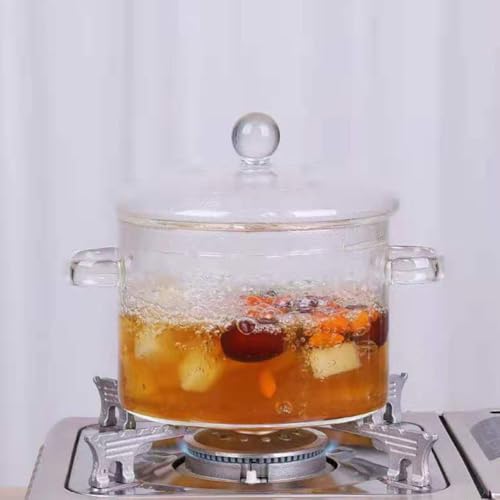 Casserole transparente en verre borosilicate 1500ml avec couvercle