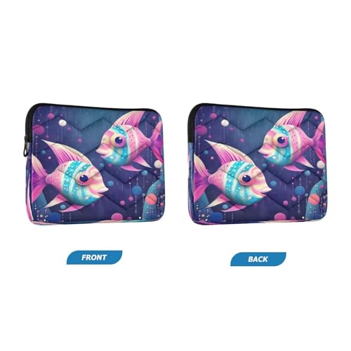 Funda de portátil de dos peces coloridos para 13-14 pulgadas miniatura 2