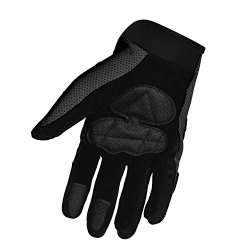 image for X4 Street Bike Full Finger Motorcycle Gloves 09 (Med, black/blue), Med