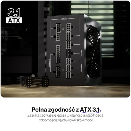 Supremo FM6 Gold 1000W, alimentatore ATX 3.1 per PC, certificazione 80 PLUS® Gold, funzionamento silenzioso, ventola Fluctus con cuscinetto FDB, condensatori 100% giapponesi, gestione dei cavi - Alimentatore - Immagine 1