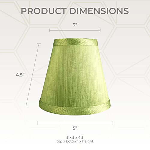 Royal Designs Cs-1007-5L/Grn Clip On Empire Chandelier Lamp Shade, 3" X 5" X 4.5", Light Green #TOP2